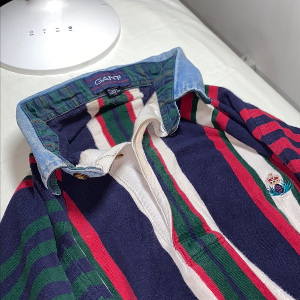 Vintage Gant Striped Collard Long Sleeve